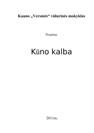 Kūno kalba. Paveikslėlis 1