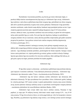 ALZHEIMERIO LIGA. Paveikslėlis 2