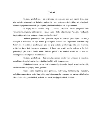 Savęs pažinimas socialinės psichologijos kontekste