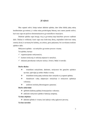 DAIKTINĖS APLINKOS ĮTAKA UGDYMO PROCESUI. Paveikslėlis 3