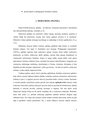 DAIKTINĖS APLINKOS ĮTAKA UGDYMO PROCESUI. Paveikslėlis 4