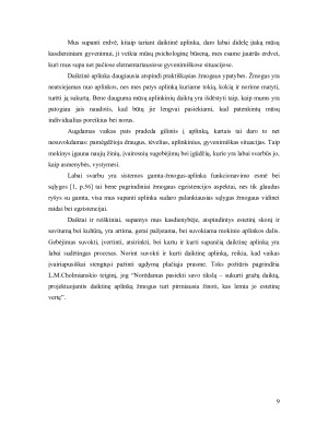 DAIKTINĖS APLINKOS ĮTAKA UGDYMO PROCESUI. Paveikslėlis 9