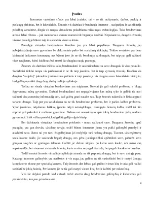 Jaunimo bendravimas virtualioje tikrovėje problemos ir galimybės. Paveikslėlis 4