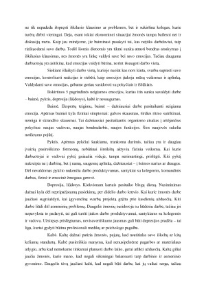 Bendravimo situacijų valdymas darbo aplinkoje - sprendimų priėmimas ar emocijų kontrolė. Paveikslėlis 5