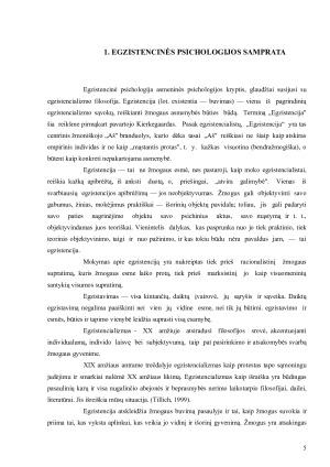 EGZISTENCINĖS PSICHOLOGIJOS SAMPRATA. Paveikslėlis 4