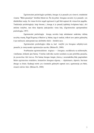 EGZISTENCINĖS PSICHOLOGIJOS SAMPRATA. Paveikslėlis 6