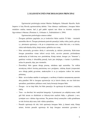 EGZISTENCINĖS PSICHOLOGIJOS SAMPRATA. Paveikslėlis 7