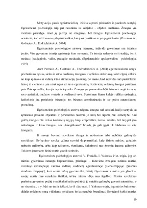 EGZISTENCINĖS PSICHOLOGIJOS SAMPRATA. Paveikslėlis 9