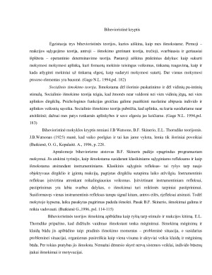 Mokymo ir mokymosi proceso analizė skirtingose psichologijos kryptyse. Paveikslėlis 3