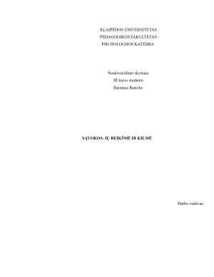 SĄVOKOS. JŲ REIKŠMĖ IR KILMĖ