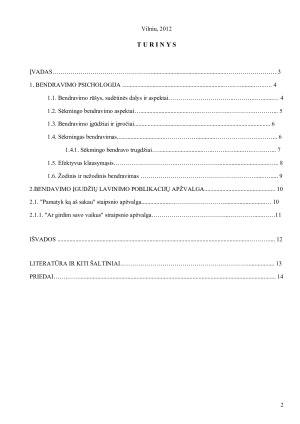 BENDRAVIMO ĮGUDŽIŲ LAVINIMAS. Paveikslėlis 2