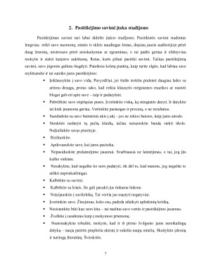 PASITIKĖJIMAS SAVIMI IR JO ĮTAKA STUDIJOMS. Paveikslėlis 7