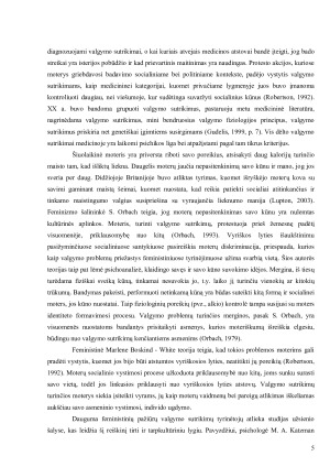 MOTERŲ VALGYMO SUTRIKIMAI IR JŲ PRIEŽASTYS ŠIUOLAIKINĖJE VISUOMENĖJE. Paveikslėlis 5