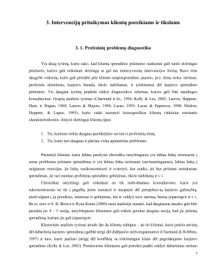 KONSULTAVIMAS DĖL KARJEROS PASIRINKIMO - INTERVENCIJŲ GERINIMO REIKŠMĖ IR DARBAS SU SKIRTINGOMIS POPULIACIJOMIS. Paveikslėlis 7