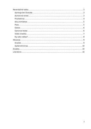Neverbalinė kalba. Situacijos analizė. Paveikslėlis 2