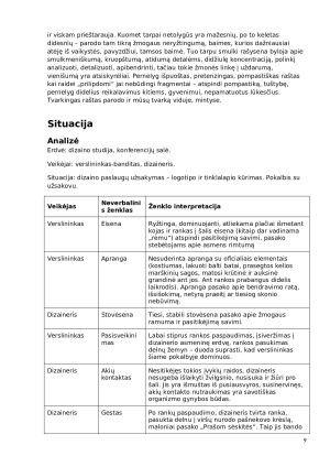 Neverbalinė kalba. Situacijos analizė. Paveikslėlis 9