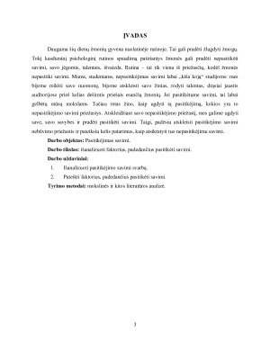 PASITIKĖJIMAS SAVIMI. Paveikslėlis 3