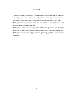 PASITIKĖJIMAS SAVIMI. Paveikslėlis 9