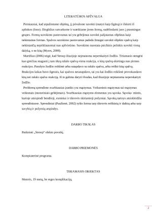 Stroop iliuzija. Paveikslėlis 2