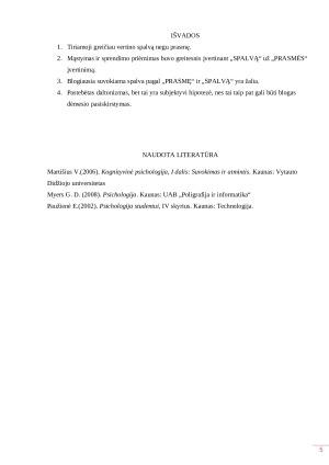 Stroop iliuzija. Paveikslėlis 5