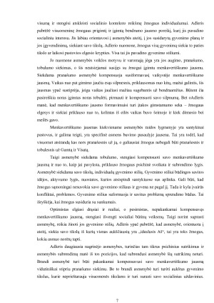 Asmenybės esmė ir jos unikalumo aspektai psichologiniu požiūriu. Paveikslėlis 7