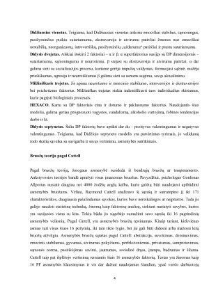 Didžiojo penketo (DP) modelis - asmenybės bruožai ir jų psichologinė reikšmė. Paveikslėlis 4