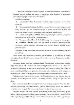 Socialinių vaidmenų įtakojami vidiniai konfliktai. Paveikslėlis 5