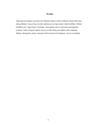 Socialinių vaidmenų įtakojami vidiniai konfliktai. Paveikslėlis 8