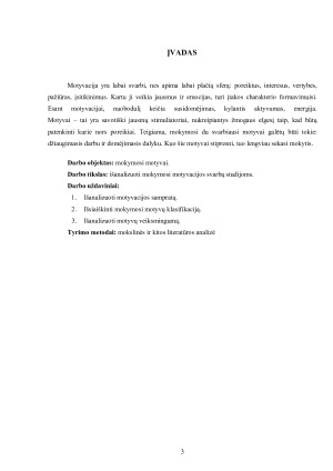 MOKYMOSI MOTYVACIJOS SVARBA STUDIJOMS. Paveikslėlis 3