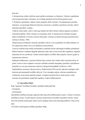 Konfliktų kilimo ir sprendimo psichologiniai mechanizmai. Paveikslėlis 8