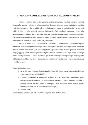 Mimika - veido išraiškos teikiama informacija. Paveikslėlis 4