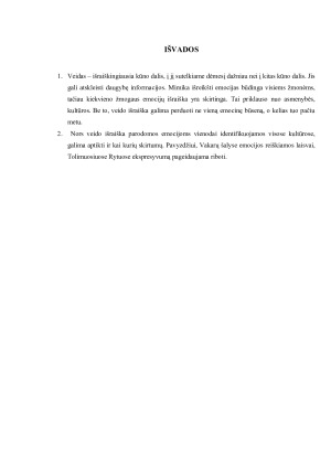 Mimika - veido išraiškos teikiama informacija. Paveikslėlis 9