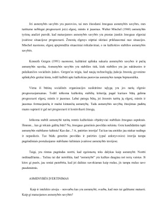 Asmenybė. Paveikslėlis 2