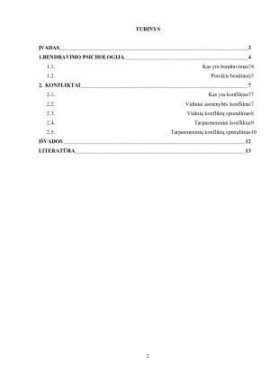 BENDRAVIMO PSICHOLOGIJA. KONFLIKTAI. Paveikslėlis 2