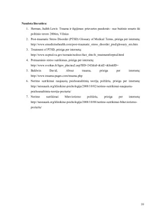 Potrauminio streso sutrikimas. Paveikslėlis 10