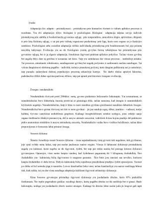 Elgesio adaptacinė funkcija. Paveikslėlis 2