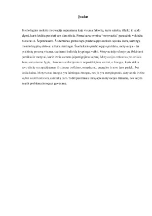 MOTYVACIJOS TRŪKUMAS. Paveikslėlis 2