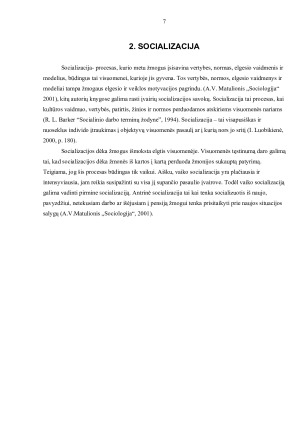 Asmenybės socializacija. Paveikslėlis 6