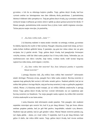 Moters gyvenimo tikslų ir vertybių samprata amžiaus veiksnys. Paveikslėlis 8