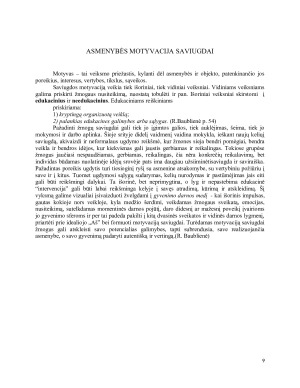 Saviugdos esmė, rūšys ir asmenybės tobulėjimo veiksniai. Paveikslėlis 9