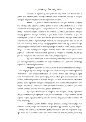 Bendravimas su „sunkiais“ žmonėmis (žmonės maistingieji, nuodingieji, „sunkių“ žmonių tipai) ir savianalizė. Paveikslėlis 5