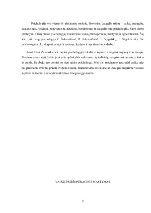 VAIKŲ PRIEŠOPERACINIS MĄSTYMAS IR EGOCENTRIZMAS. Paveikslėlis 3