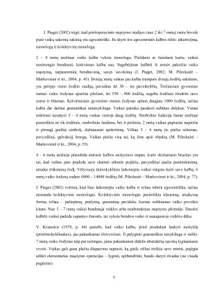 VAIKŲ PRIEŠOPERACINIS MĄSTYMAS IR EGOCENTRIZMAS. Paveikslėlis 5