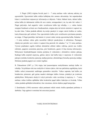 VAIKŲ PRIEŠOPERACINIS MĄSTYMAS IR EGOCENTRIZMAS. Paveikslėlis 6