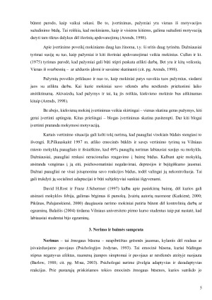 Mokinių pasiekimų vertinimas ir mokyklos baimės reiškinys. Paveikslėlis 4