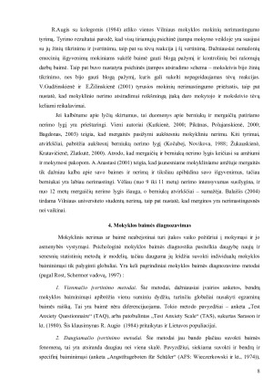 Mokinių pasiekimų vertinimas ir mokyklos baimės reiškinys. Paveikslėlis 7