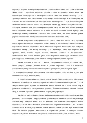 Mokinių pasiekimų vertinimas ir mokyklos baimės reiškinys. Paveikslėlis 8