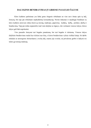 DALYKINIS BENDRAVIMAS ĮVAIRIOSE PASAULIO ŠALYSE. Paveikslėlis 4