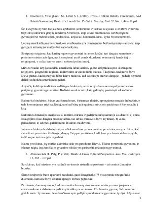 Mirtis ir mirimas tarpkultūriniu požiūriu. Paveikslėlis 2