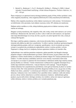 Mirtis ir mirimas tarpkultūriniu požiūriu. Paveikslėlis 4